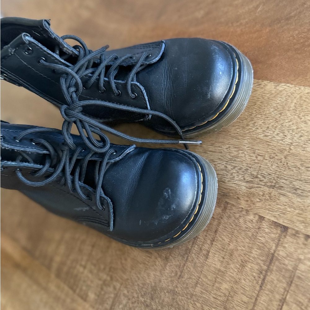 Black Leather Doc Martens size 10 kids